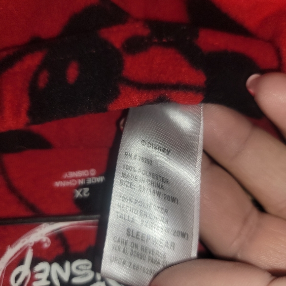 Womens plus sz 2X Disney Mickey Mouse Flannel Pajamas Set - Picture 3 of 6